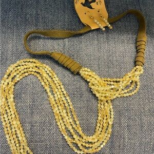 Green Beaded Necklace and earrings